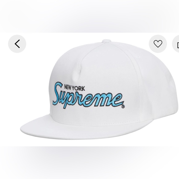 Supreme Classic Team 5 Panel Cap in White
